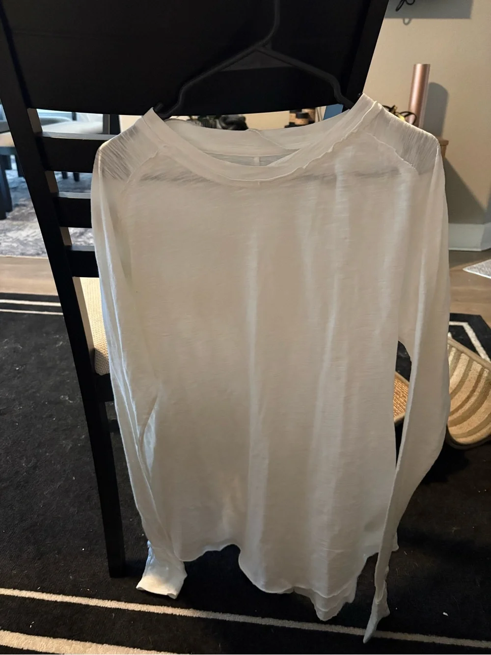 We The Free Sheer White Slub Knit Top